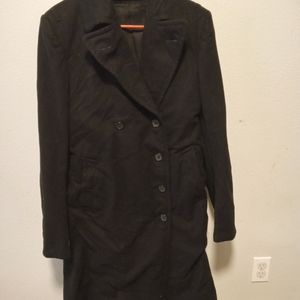 Long black Navy Pea coat
